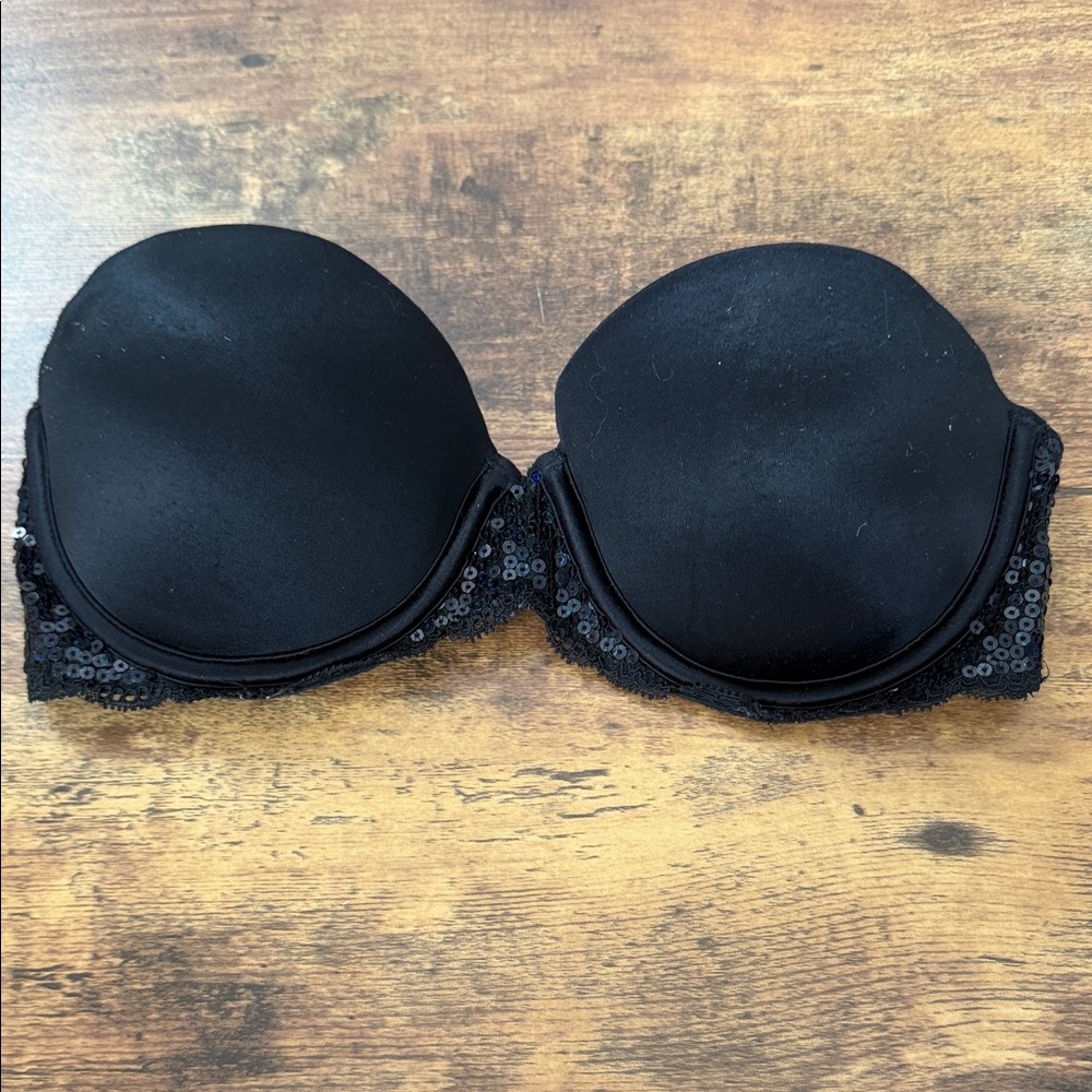 PINK Victoria's Secret Black Sequin Bra